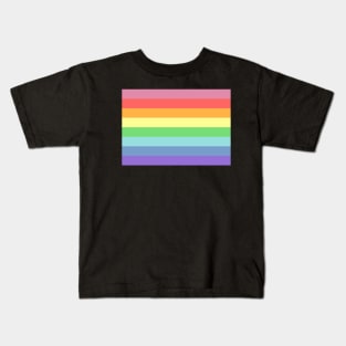 8-Color Pastel Pride Flag Kids T-Shirt